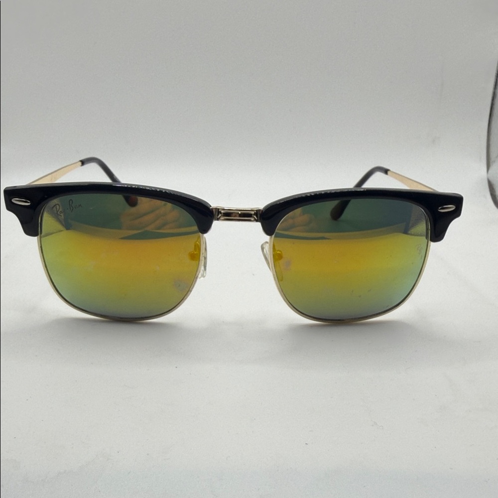 Ray-Ban Black and Gold Sunglasses with Yellow Lenses with no case